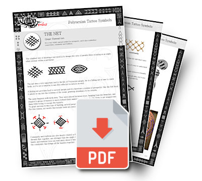 Polynesian symbols cards: net