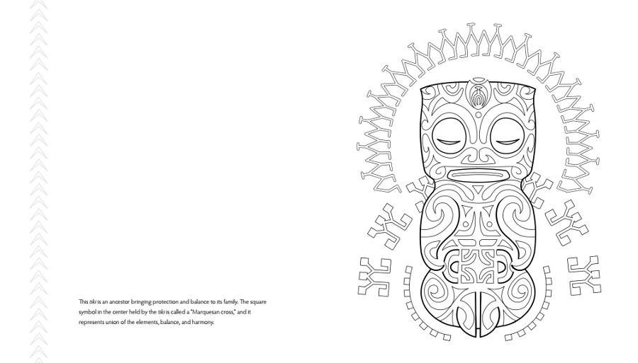 Polynesian tiki design