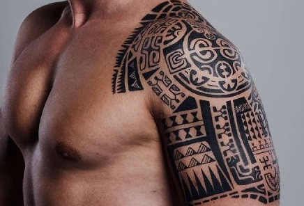 Photo of traditional Marquesan tattoo style