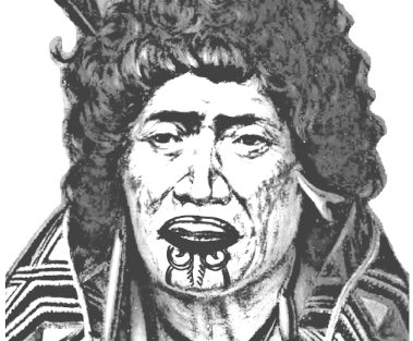 Maori moko kauae chin tattoo