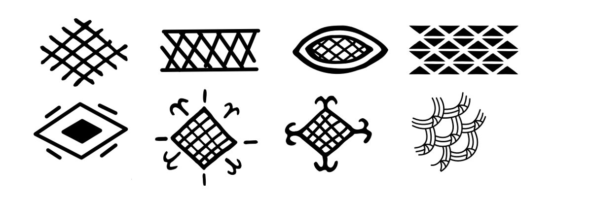 Graphic variants of the net motif