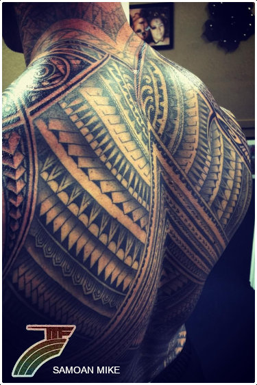 Back tattoo by Michael Fatutoa, Samoan Mike