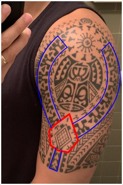 Polynesian half sleeve tattoo