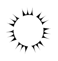 Polynesian sun tattoo design