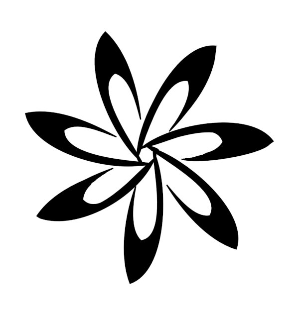 Hawaiian tattoo symbol flowers